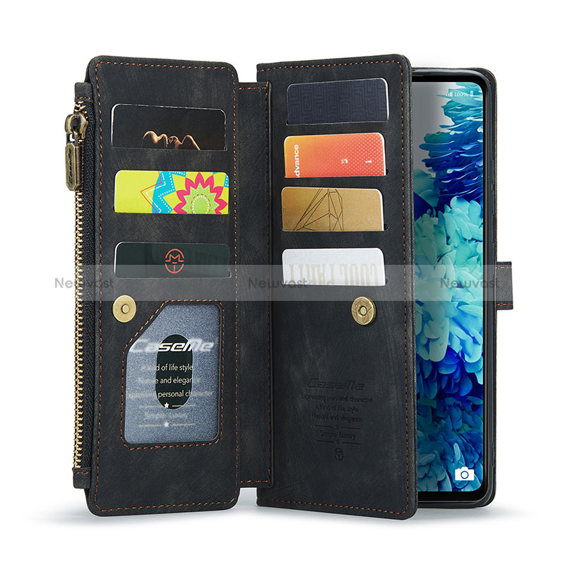 Leather Case Stands Flip Cover Holder C05S for Samsung Galaxy S20 FE 4G