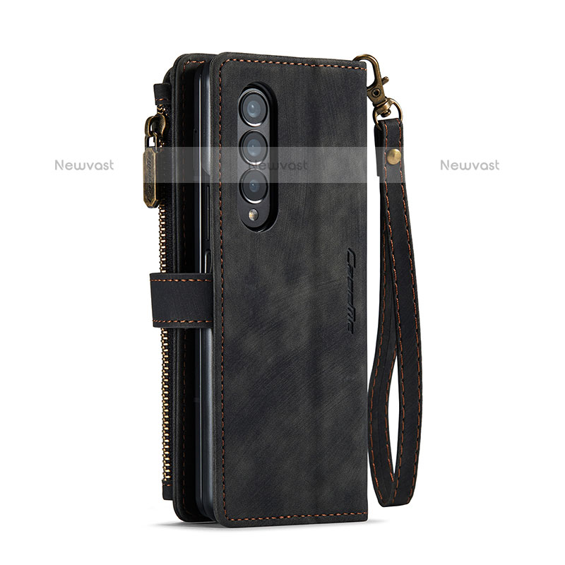 Leather Case Stands Flip Cover Holder C05S for Samsung Galaxy Z Fold3 5G