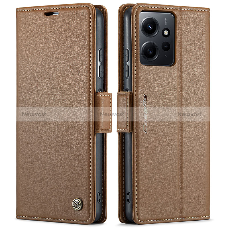 Leather Case Stands Flip Cover Holder C05S for Xiaomi Redmi Note 12 4G