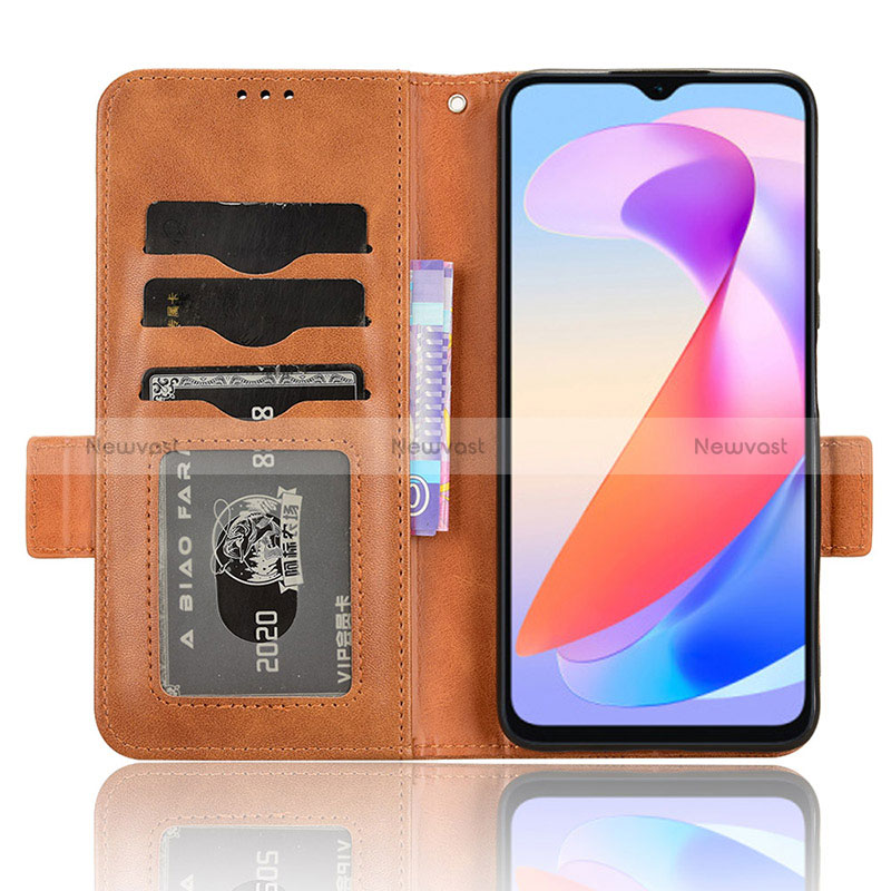 Leather Case Stands Flip Cover Holder C05X for Huawei Honor X6a