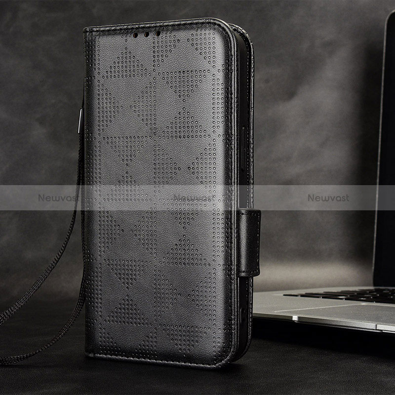 Leather Case Stands Flip Cover Holder C05X for Nokia C31 Black