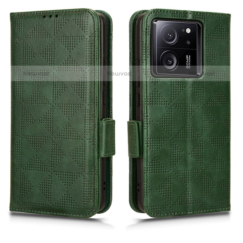 Leather Case Stands Flip Cover Holder C05X for Xiaomi Redmi K60 Ultra 5G Green