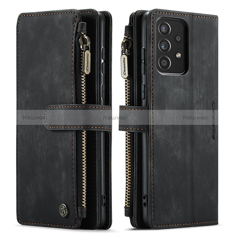 Leather Case Stands Flip Cover Holder C06S for Samsung Galaxy A52 4G