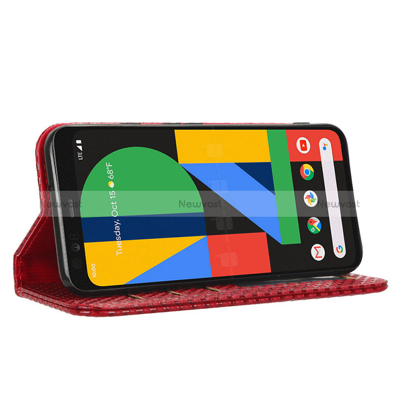 Leather Case Stands Flip Cover Holder C06X for Google Pixel 4
