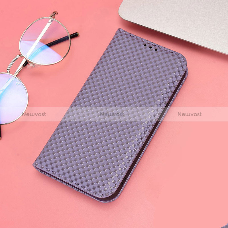 Leather Case Stands Flip Cover Holder C06X for Huawei Honor X8 4G