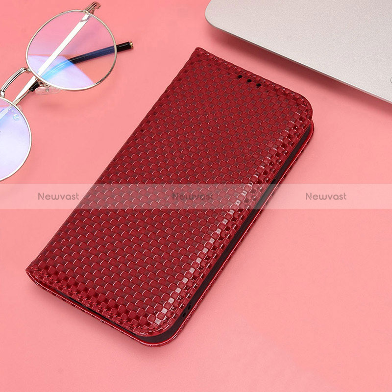 Leather Case Stands Flip Cover Holder C06X for Huawei Honor X8 4G