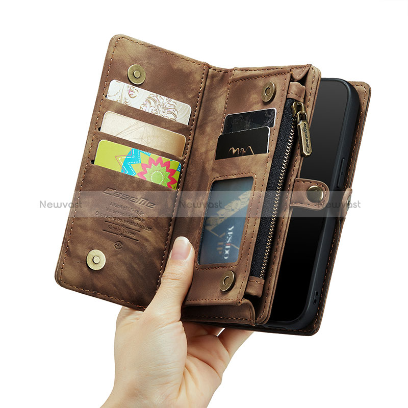 Leather Case Stands Flip Cover Holder C07S for Apple iPhone 14 Pro