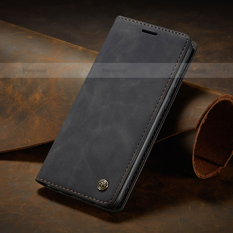 Leather Case Stands Flip Cover Holder C10S for Samsung Galaxy S21 FE 5G Black