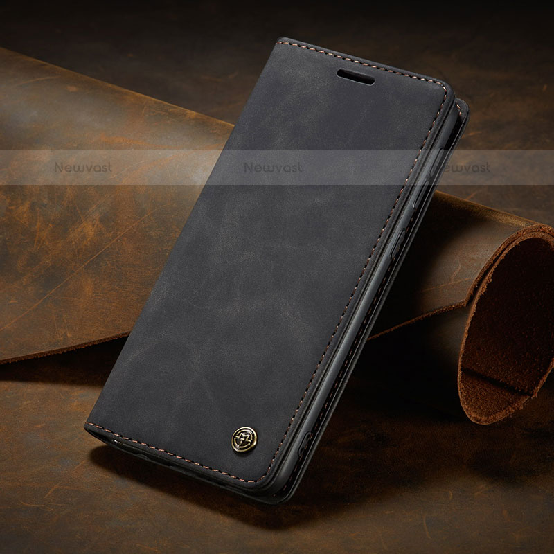 Leather Case Stands Flip Cover Holder C10S for Samsung Galaxy S21 Plus 5G Black