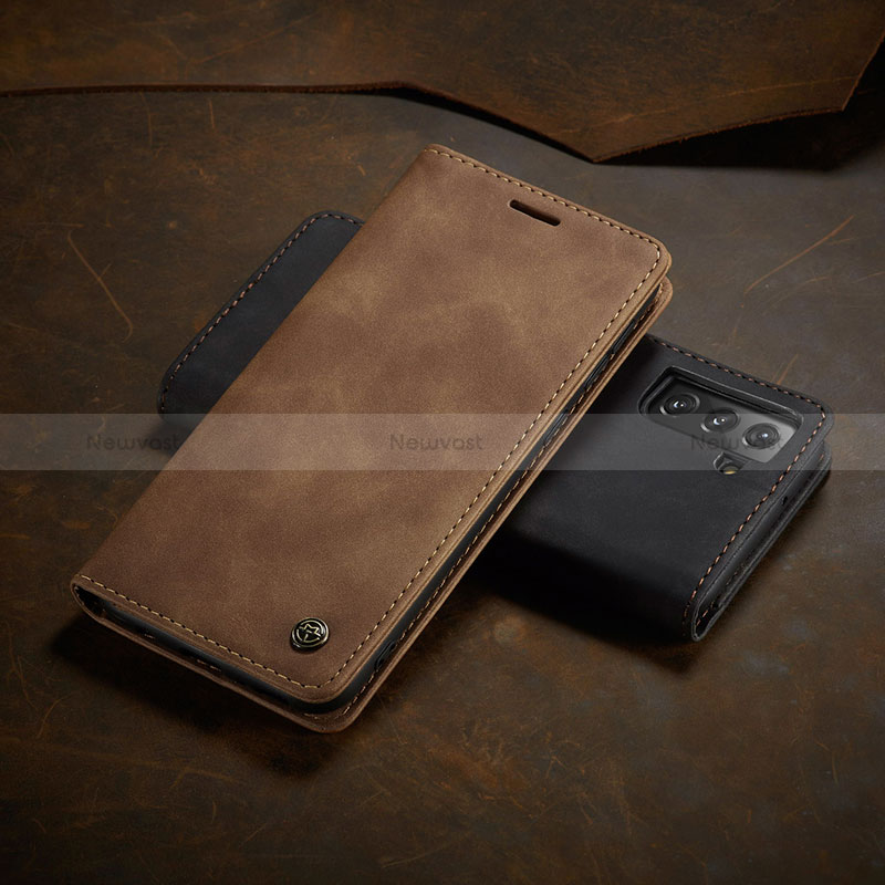 Leather Case Stands Flip Cover Holder C10S for Samsung Galaxy S22 Plus 5G
