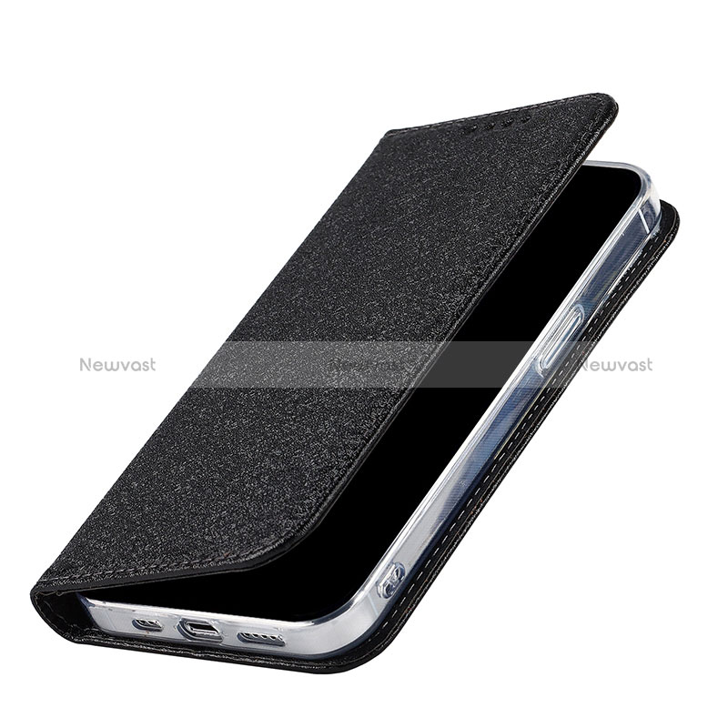 Leather Case Stands Flip Cover Holder D01T for Apple iPhone 13 Pro