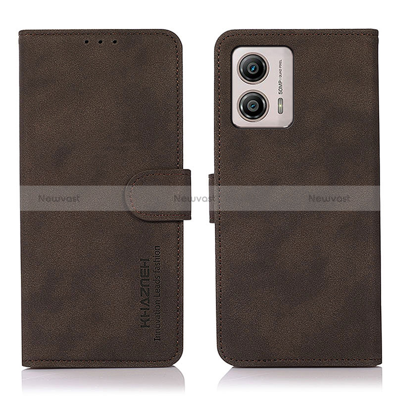 Leather Case Stands Flip Cover Holder D01Y for Motorola Moto G53 5G