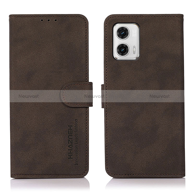 Leather Case Stands Flip Cover Holder D01Y for Motorola Moto G73 5G