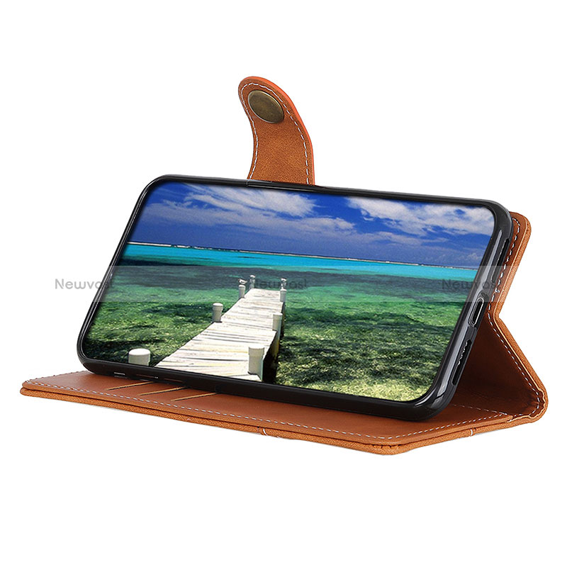 Leather Case Stands Flip Cover Holder D01Y for Oppo A74 5G