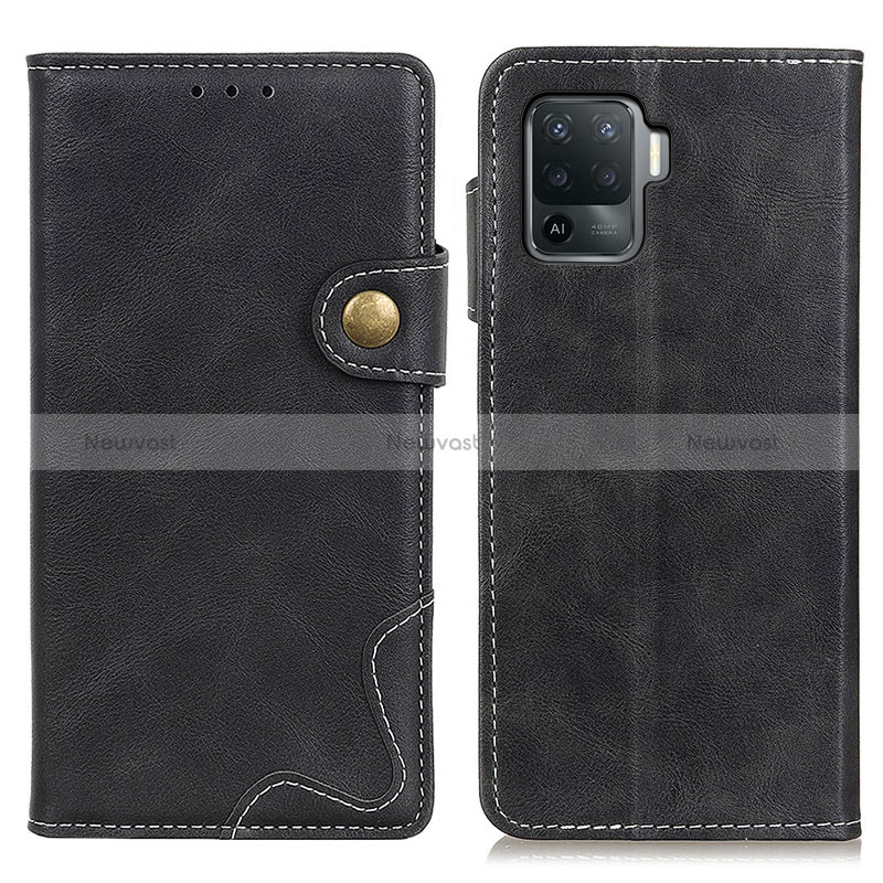 Leather Case Stands Flip Cover Holder D01Y for Oppo Reno5 F