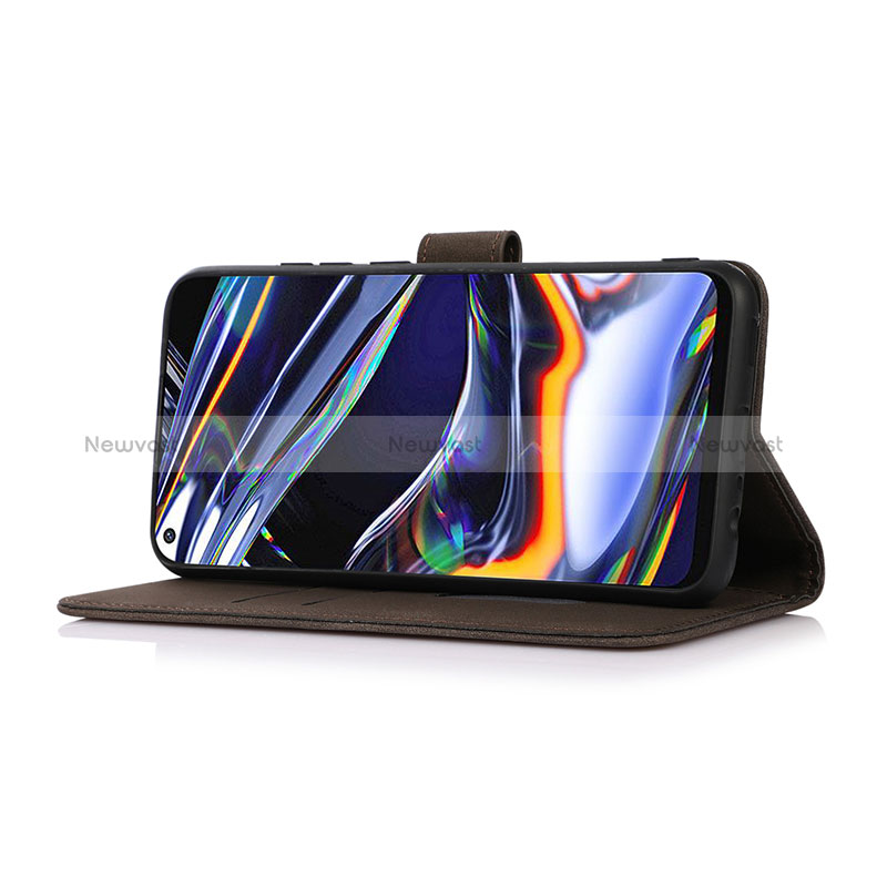 Leather Case Stands Flip Cover Holder D01Y for Realme Q5i 5G