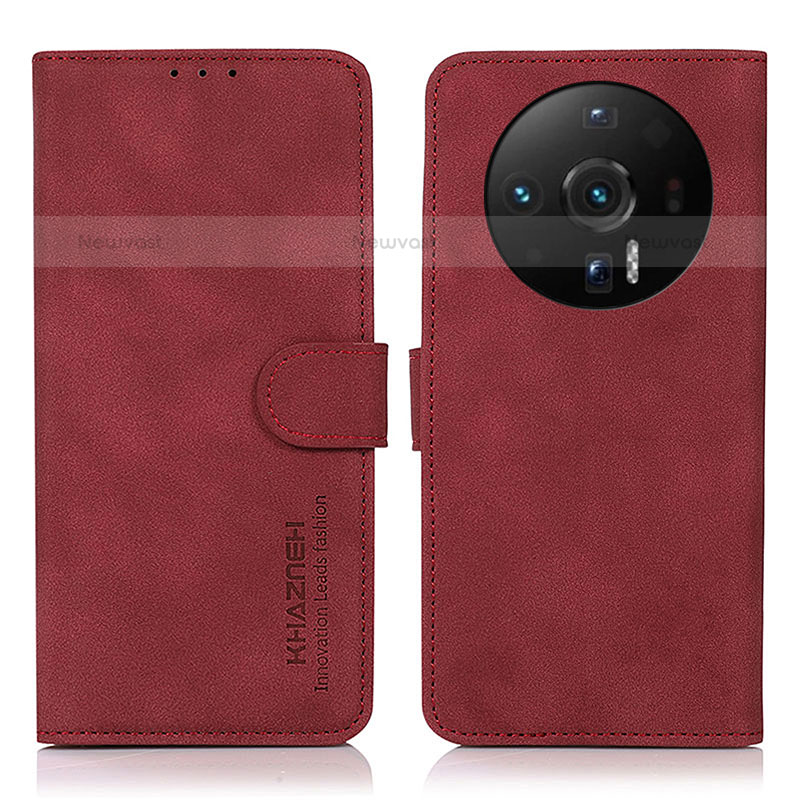 Leather Case Stands Flip Cover Holder D01Y for Xiaomi Mi 12 Ultra 5G Red