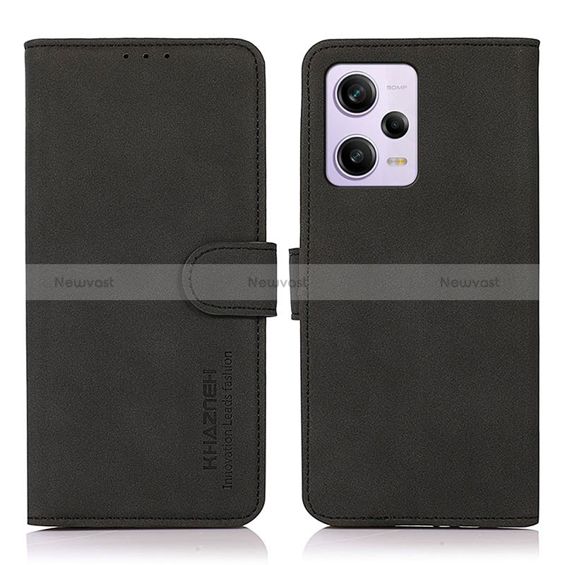 Leather Case Stands Flip Cover Holder D01Y for Xiaomi Redmi Note 12 Explorer Black