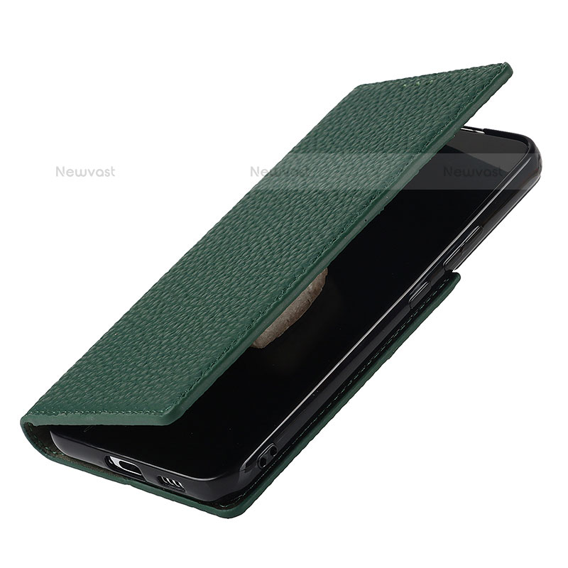 Leather Case Stands Flip Cover Holder D02T for Samsung Galaxy S21 5G