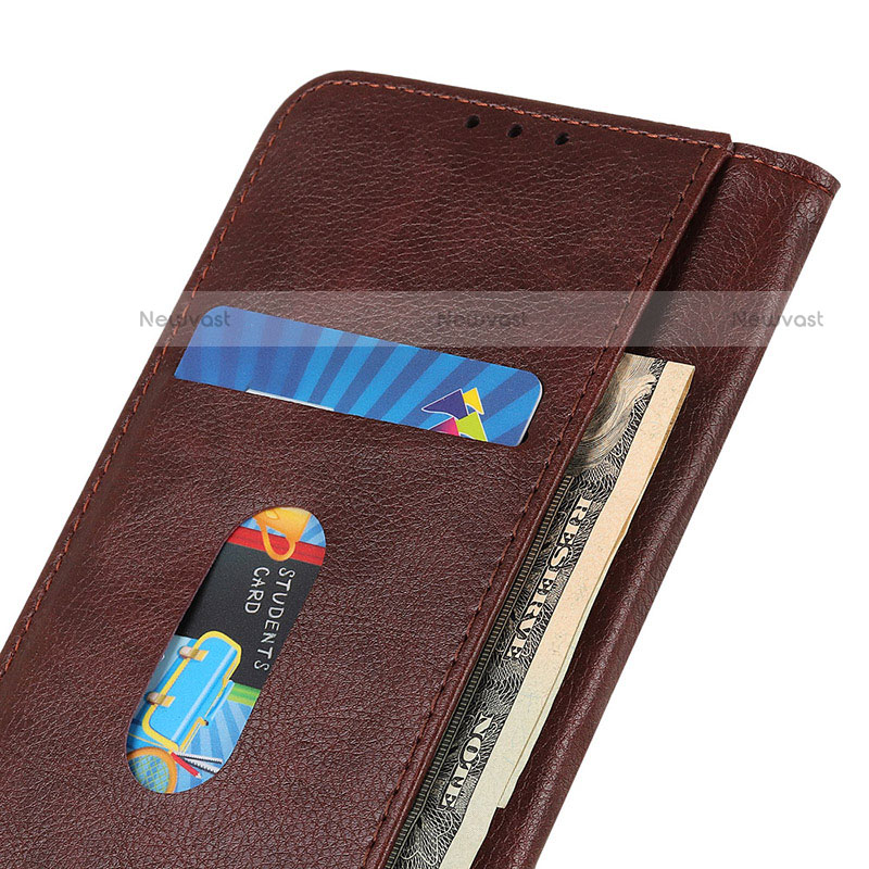 Leather Case Stands Flip Cover Holder D02Y for Motorola Moto G10