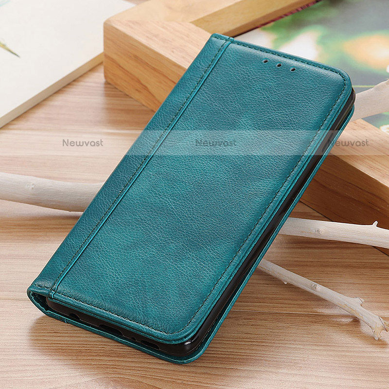 Leather Case Stands Flip Cover Holder D02Y for Motorola Moto G10 Green