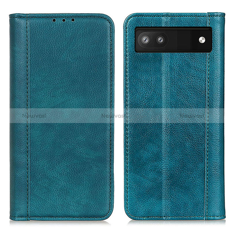 Leather Case Stands Flip Cover Holder D03Y for Google Pixel 7a 5G Green