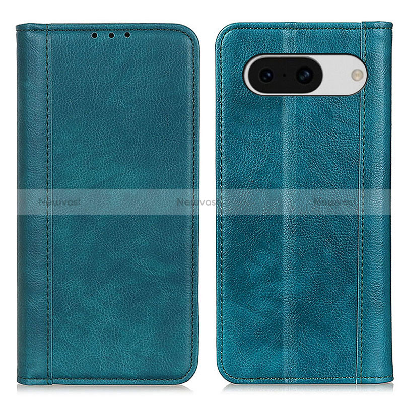 Leather Case Stands Flip Cover Holder D03Y for Google Pixel 8a 5G Green