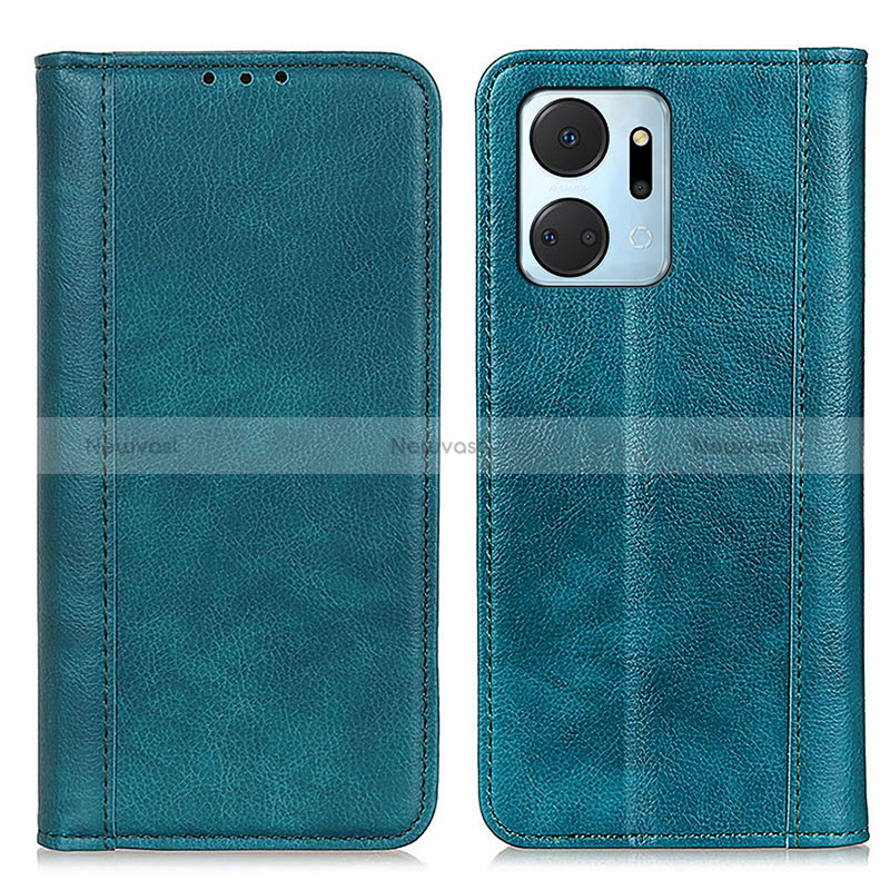 Leather Case Stands Flip Cover Holder D03Y for Huawei Honor X7a Green