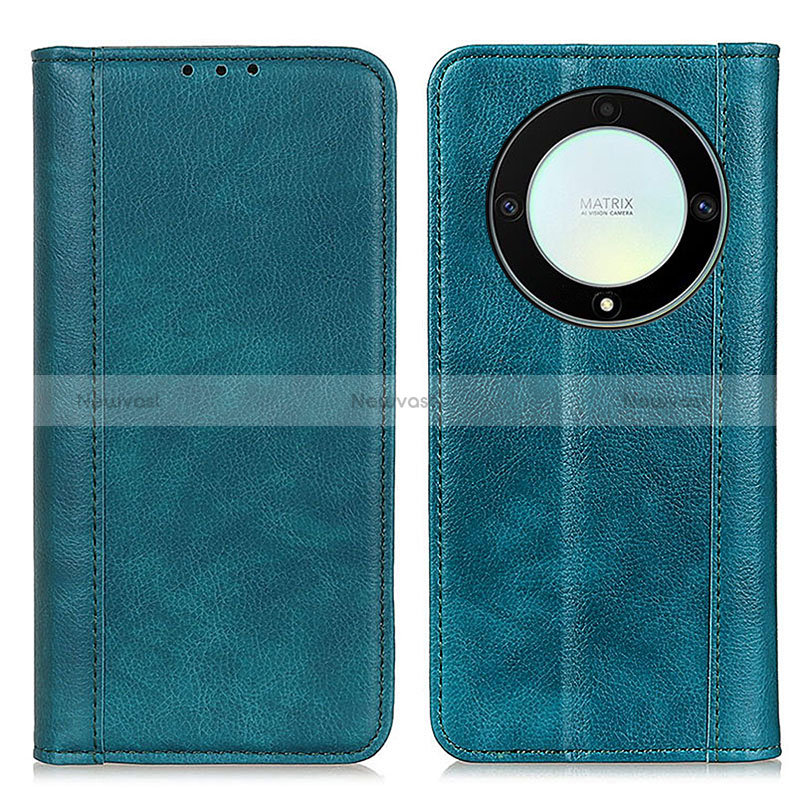 Leather Case Stands Flip Cover Holder D03Y for Huawei Honor X9a 5G Green