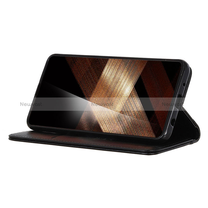 Leather Case Stands Flip Cover Holder D03Y for Huawei Honor X9b 5G