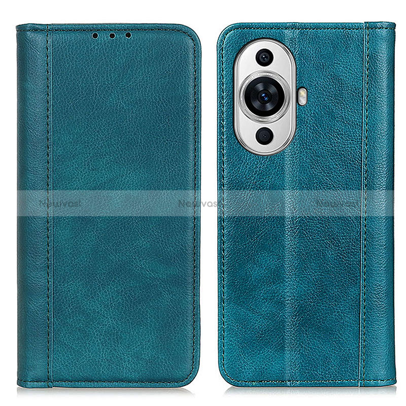 Leather Case Stands Flip Cover Holder D03Y for Huawei Nova 11 Pro Green