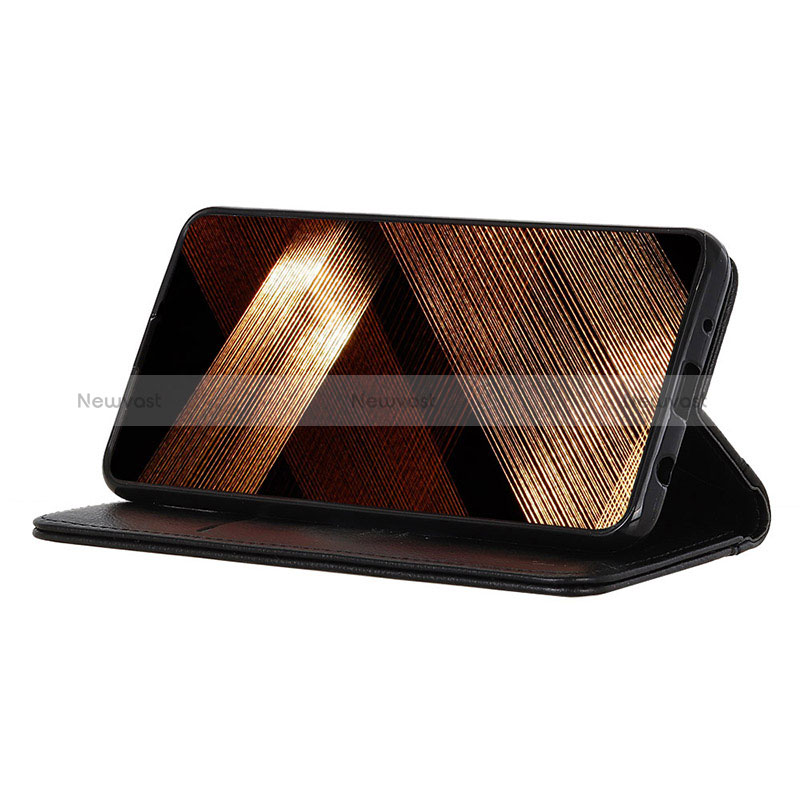 Leather Case Stands Flip Cover Holder D03Y for Motorola Moto E13