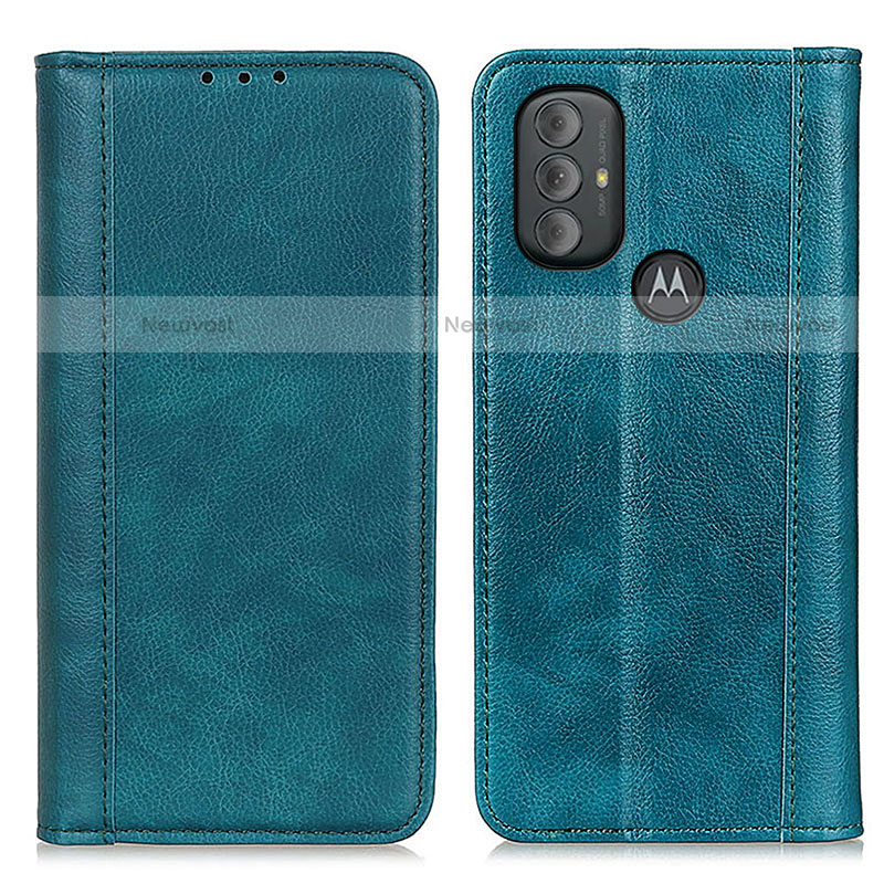 Leather Case Stands Flip Cover Holder D03Y for Motorola Moto G Play (2023)