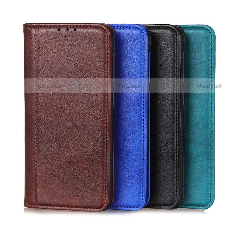 Leather Case Stands Flip Cover Holder D03Y for Motorola Moto G Play (2023)