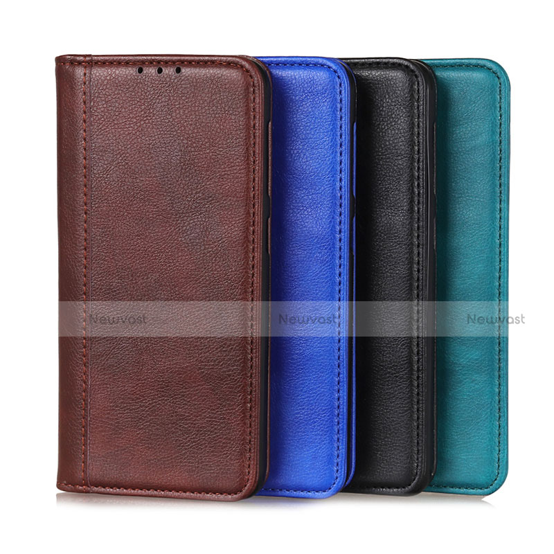 Leather Case Stands Flip Cover Holder D03Y for Motorola Moto G Pure