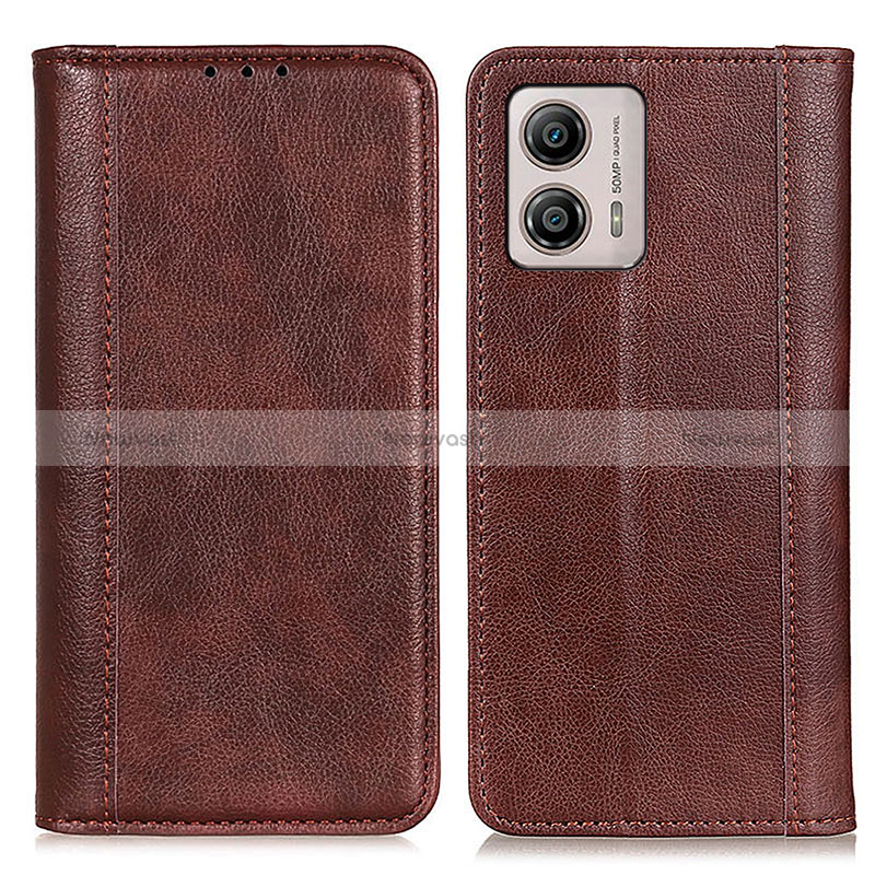 Leather Case Stands Flip Cover Holder D03Y for Motorola Moto G53j 5G