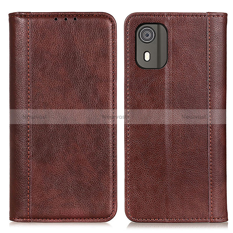 Leather Case Stands Flip Cover Holder D03Y for Nokia C02