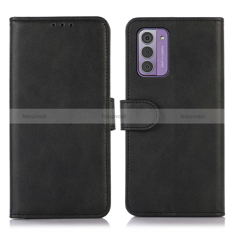 Leather Case Stands Flip Cover Holder D03Y for Nokia G42 5G Black