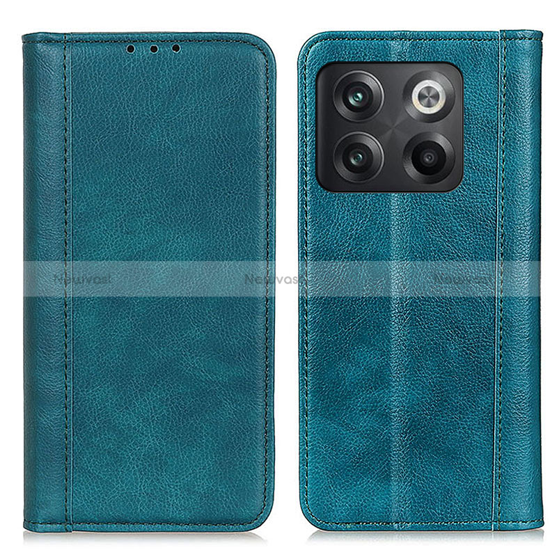 Leather Case Stands Flip Cover Holder D03Y for OnePlus 10T 5G Green