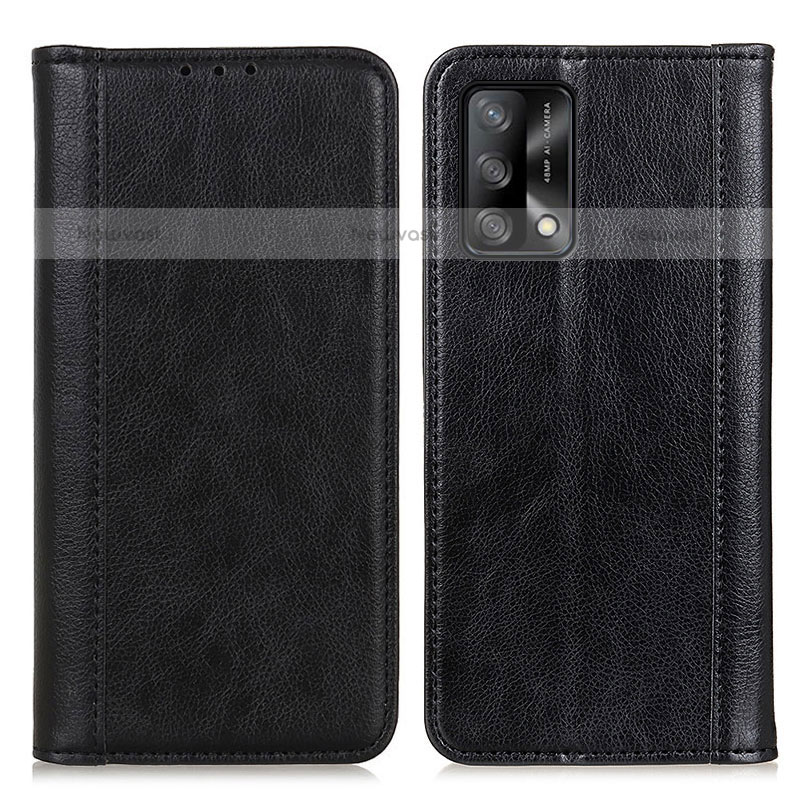 Leather Case Stands Flip Cover Holder D03Y for Oppo A74 4G