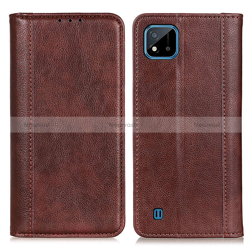 Leather Case Stands Flip Cover Holder D03Y for Realme C20