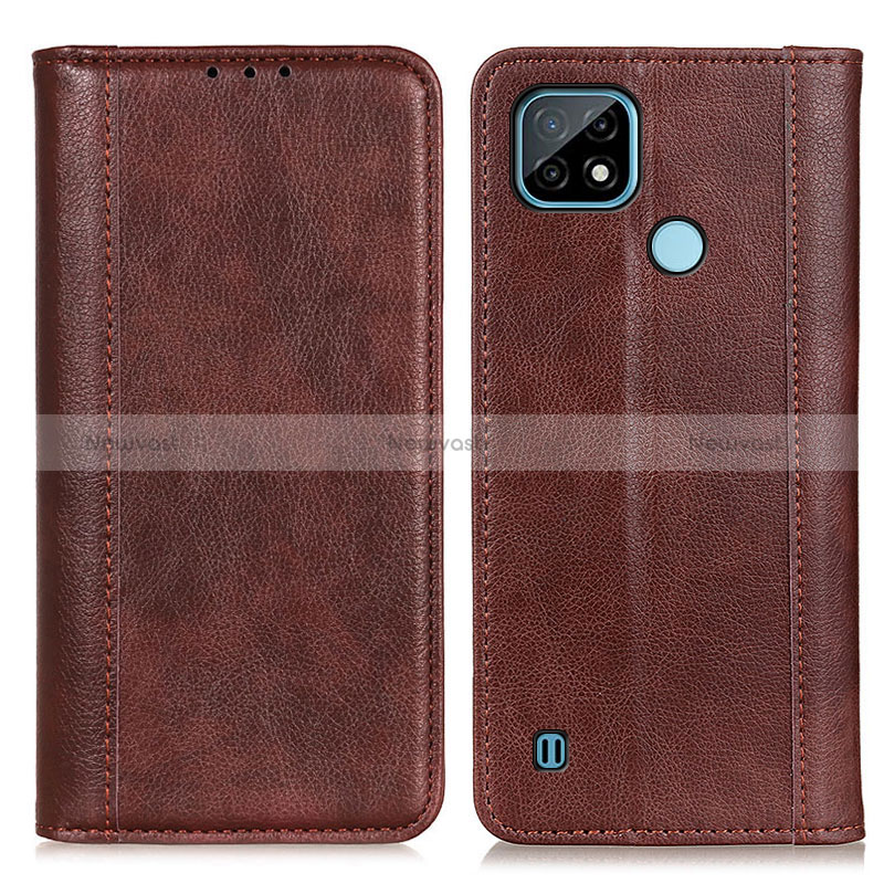 Leather Case Stands Flip Cover Holder D03Y for Realme C21