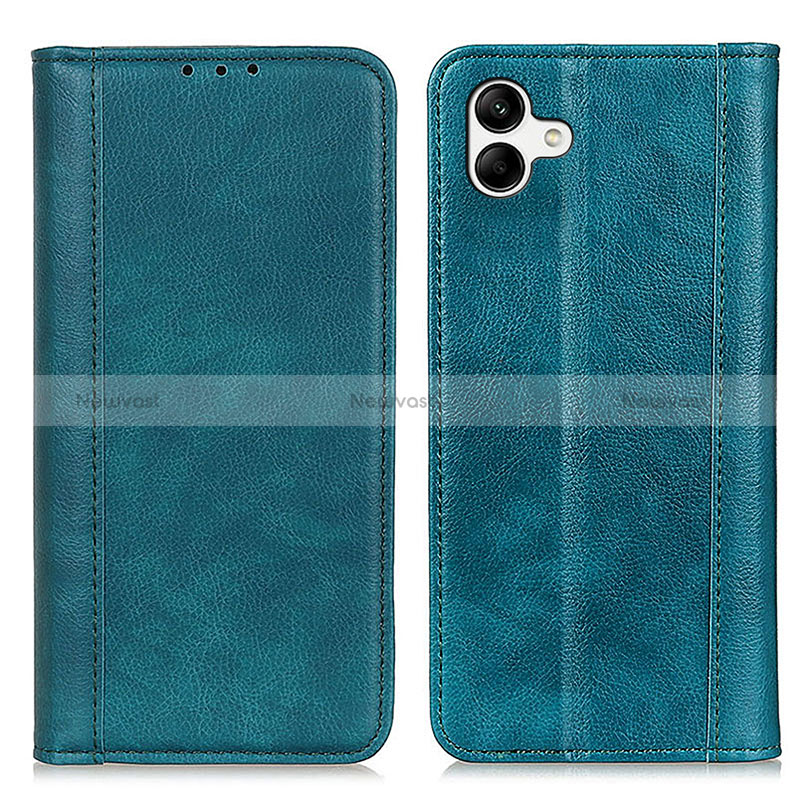 Leather Case Stands Flip Cover Holder D03Y for Samsung Galaxy M04 Green