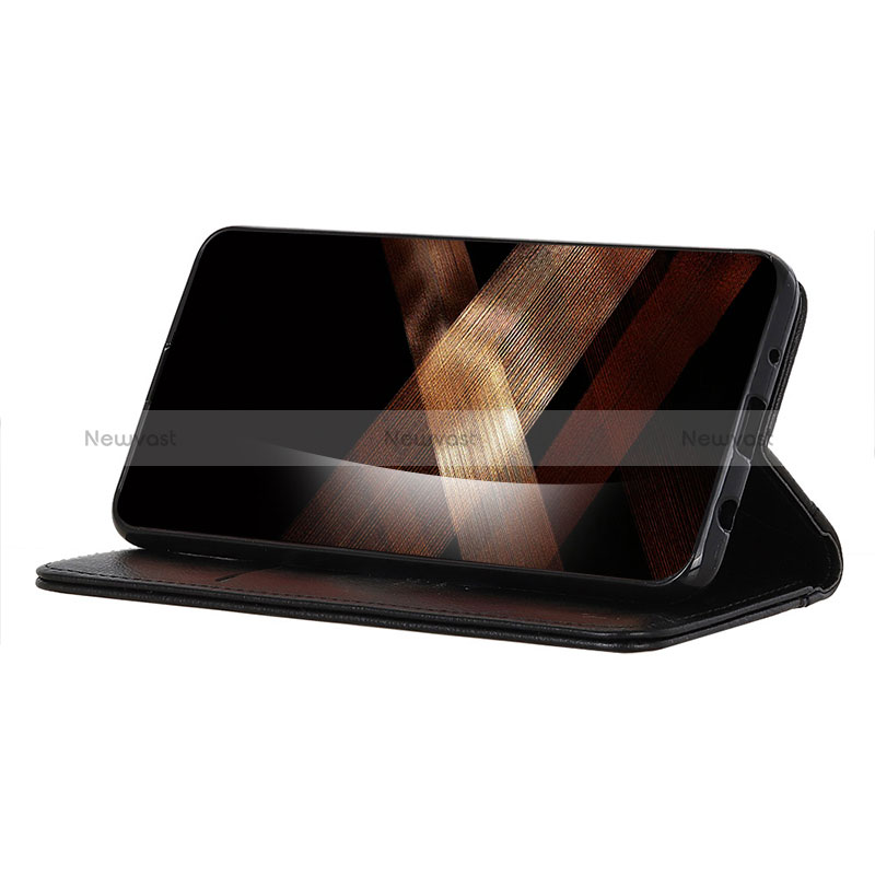 Leather Case Stands Flip Cover Holder D03Y for Samsung Galaxy S24 Plus 5G