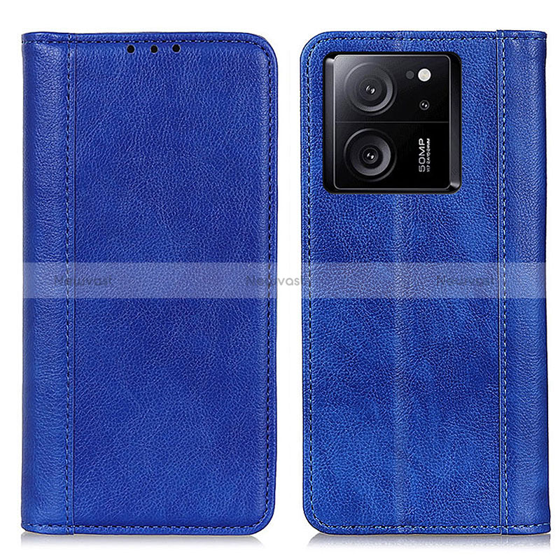 Leather Case Stands Flip Cover Holder D03Y for Xiaomi Mi 13T 5G Blue