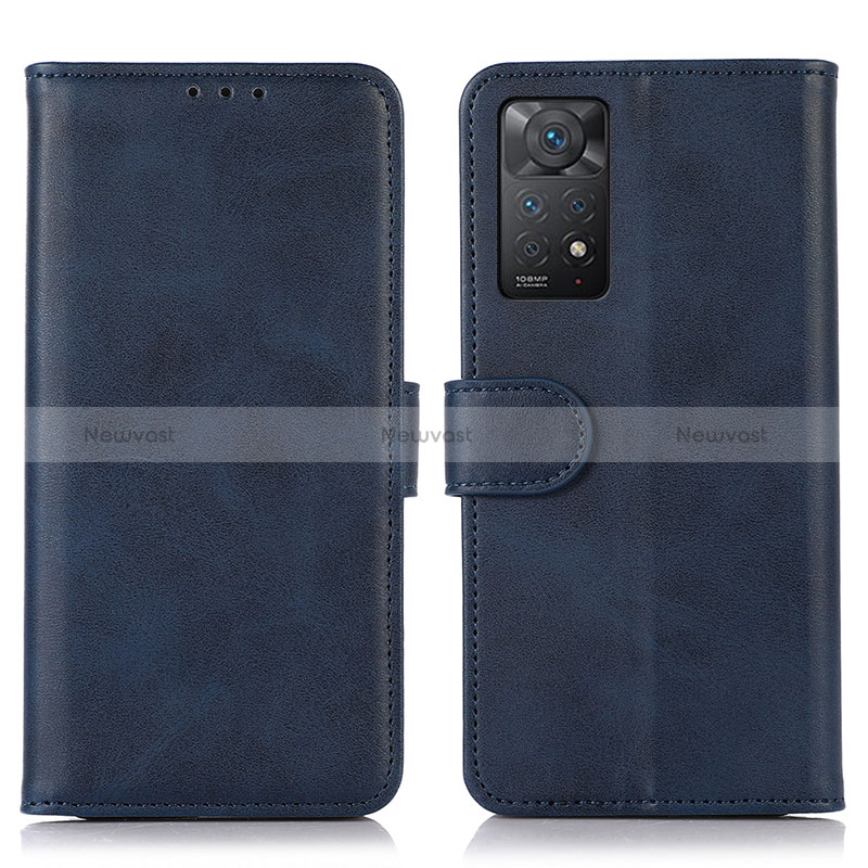 Leather Case Stands Flip Cover Holder D03Y for Xiaomi Redmi Note 11 Pro 5G Blue