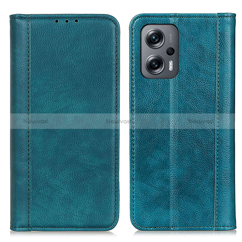 Leather Case Stands Flip Cover Holder D03Y for Xiaomi Redmi Note 12 Turbo 5G Green