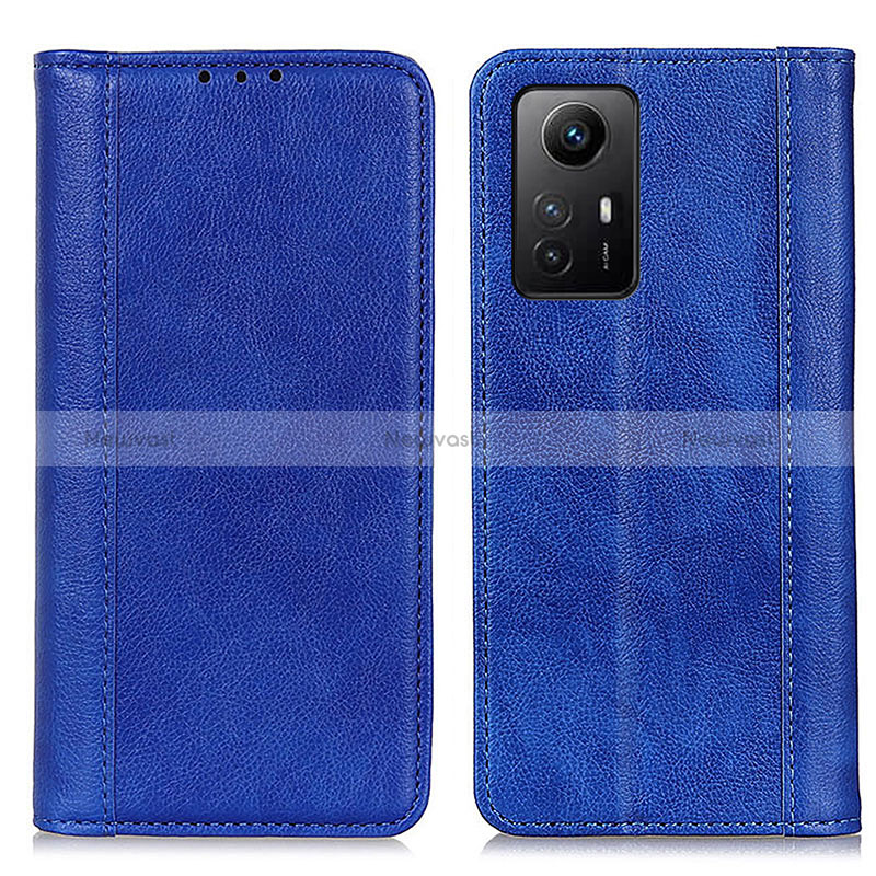 Leather Case Stands Flip Cover Holder D03Y for Xiaomi Redmi Note 12S Blue