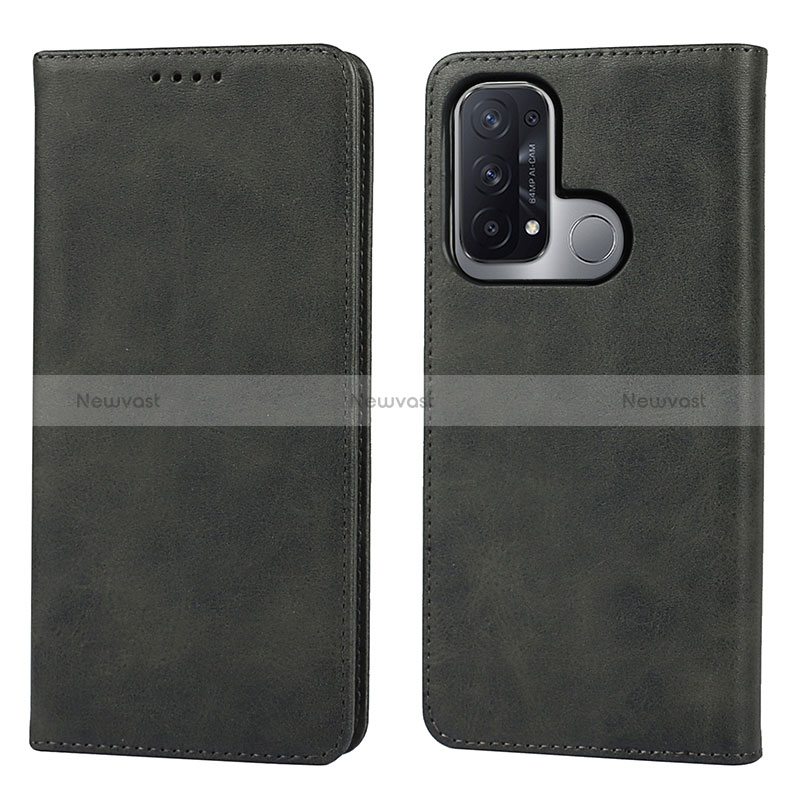 Leather Case Stands Flip Cover Holder D04T for Oppo Reno5 A