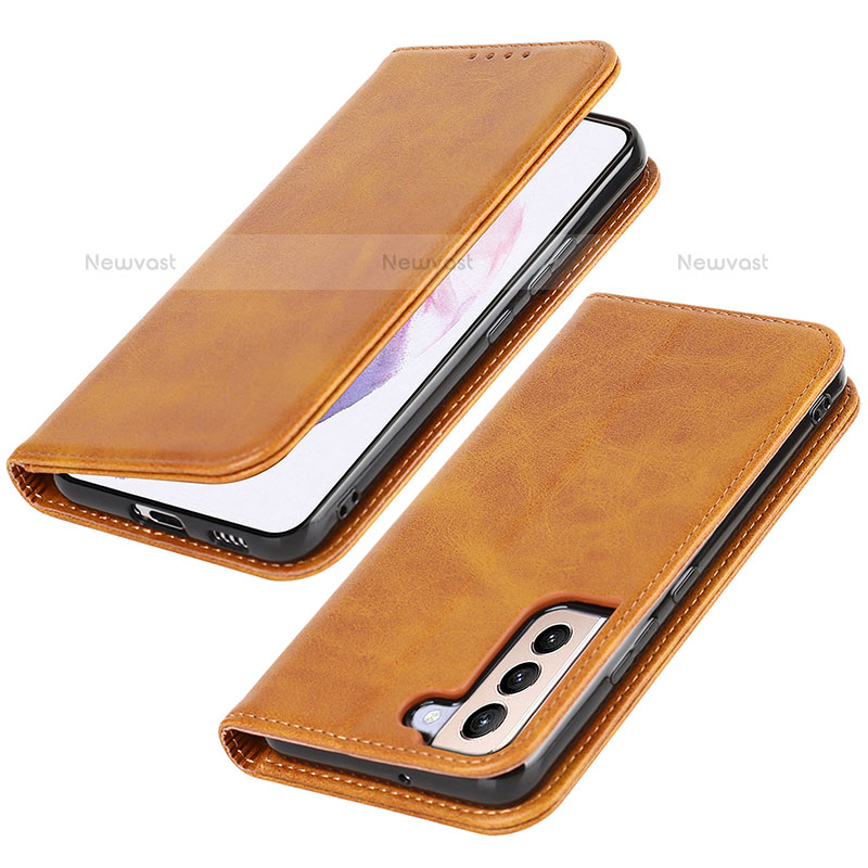 Leather Case Stands Flip Cover Holder D04T for Samsung Galaxy S21 5G